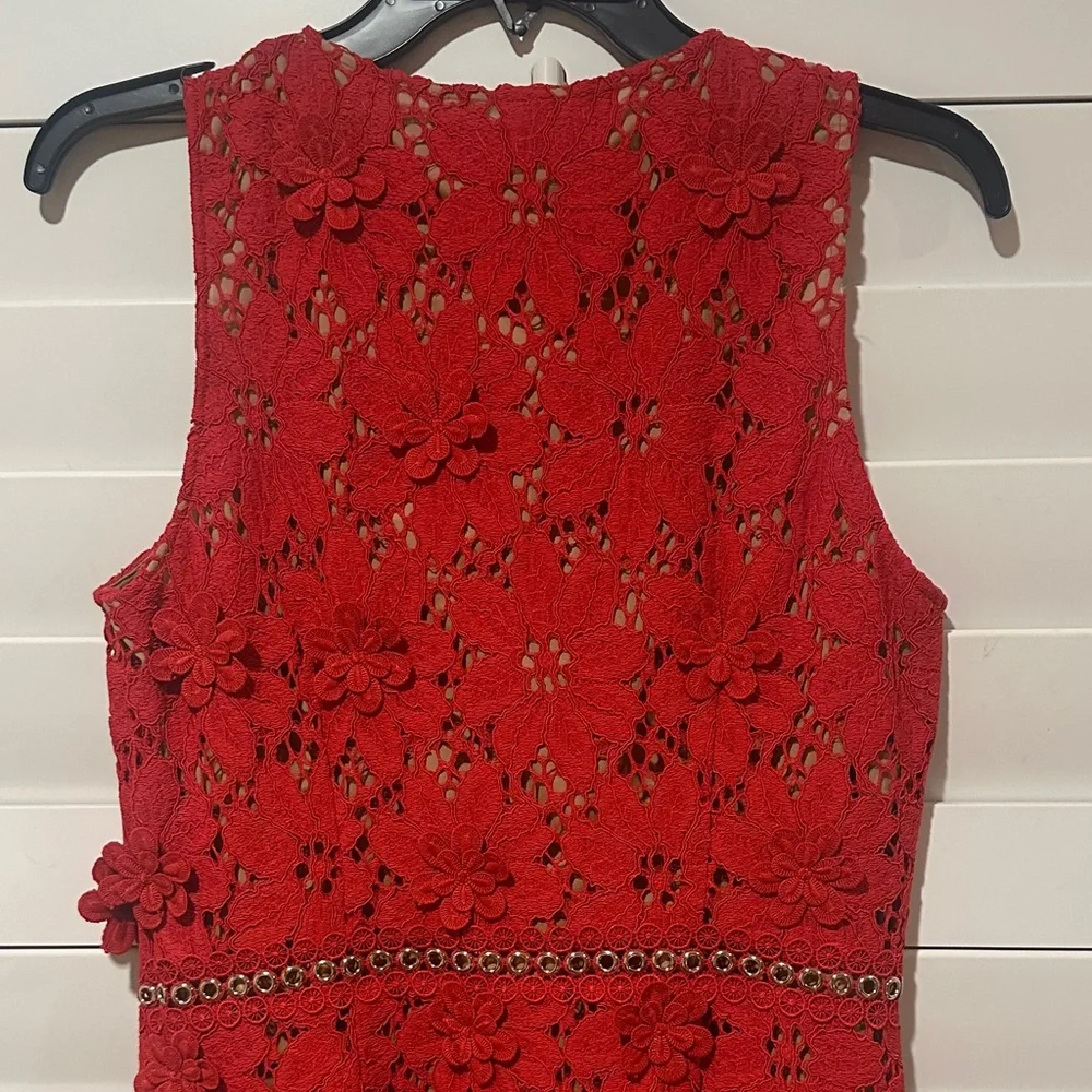 Michael Michael Kors Appliqué Lace Dress- Size 6 - Picture 5 of 6